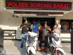 Team Elang Polsek Sorong Barat Ringkus Terduga Pelaku Curanmor, Polisi Sita Dua Motor Hasil Kejahatan