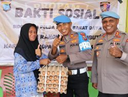 HUT ke-24 Propam Polri, Bidpropam Polda Papua Barat Daya Hadir Bawa Sembako dan Air Bersih untuk Warga